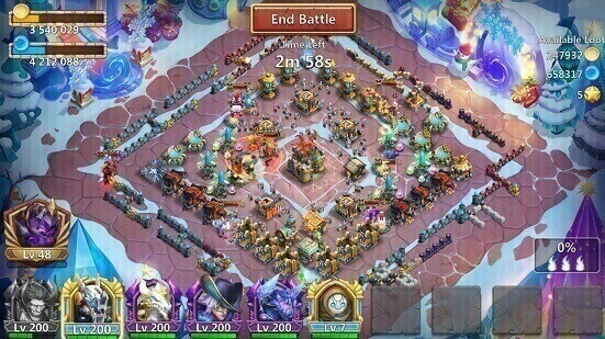 Battles in Castle Clash Hacked