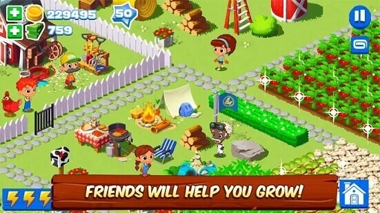 Friends Will Help You Grow in Green Farm Hacked Version