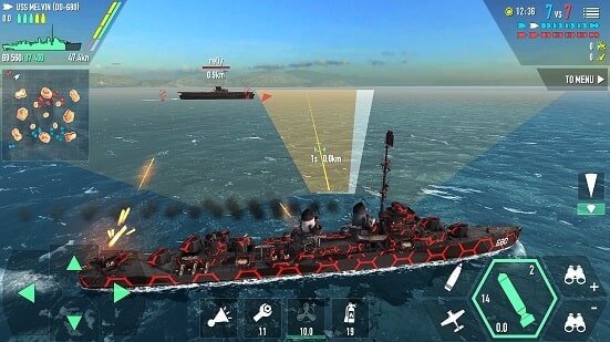 The Gameplay of Mod Battle of Warship